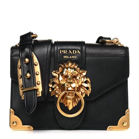 prada antic soft shoulder bag|PRADA Antic Soft Saffiano Lions Head Cahier Shoulder Bag .